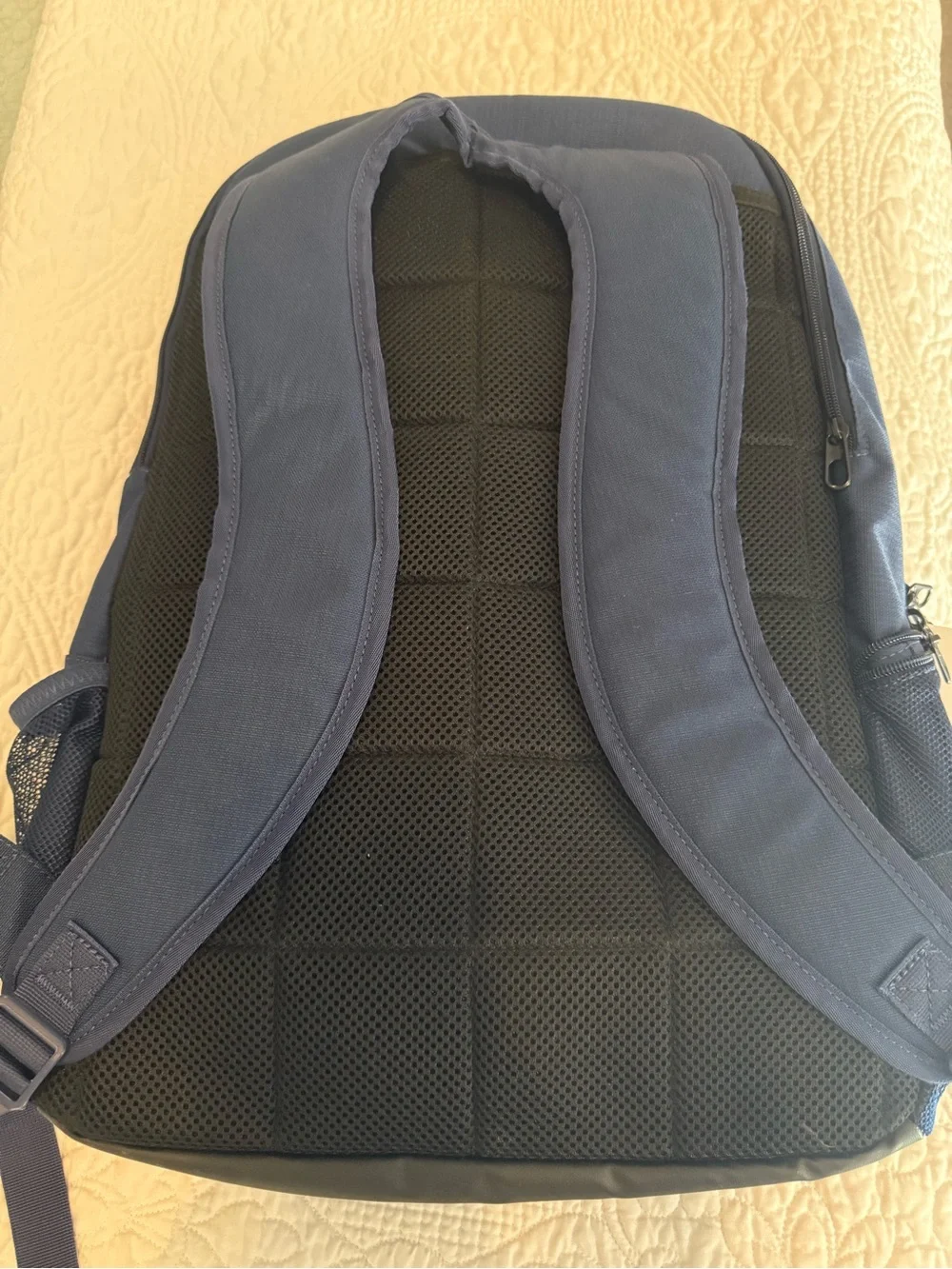 Nike Navy and Black Backpack with White Swoosh and Number 15